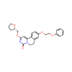 O=c1nc(OC[C@@H]2CCCO2)cc2n1CCc1cc(OCCOc3ccccc3)ccc1-2 ZINC000209703212