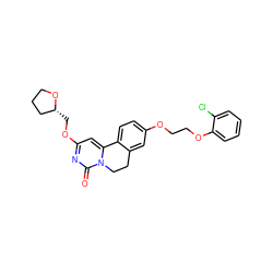 O=c1nc(OC[C@@H]2CCCO2)cc2n1CCc1cc(OCCOc3ccccc3Cl)ccc1-2 ZINC000209692490