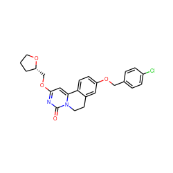 O=c1nc(OC[C@@H]2CCCO2)cc2n1CCc1cc(OCc3ccc(Cl)cc3)ccc1-2 ZINC000220178524