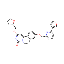 O=c1nc(OC[C@@H]2CCCO2)cc2n1CCc1cc(OCc3cccc(-c4ccoc4)n3)ccc1-2 ZINC000209703527