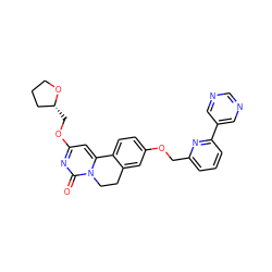 O=c1nc(OC[C@@H]2CCCO2)cc2n1CCc1cc(OCc3cccc(-c4cncnc4)n3)ccc1-2 ZINC000209703617