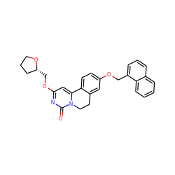 O=c1nc(OC[C@@H]2CCCO2)cc2n1CCc1cc(OCc3cccc4ccccc34)ccc1-2 ZINC000220229049