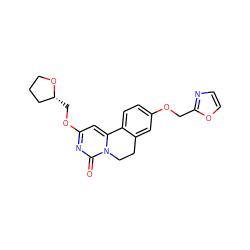 O=c1nc(OC[C@@H]2CCCO2)cc2n1CCc1cc(OCc3ncco3)ccc1-2 ZINC000220192922