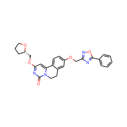 O=c1nc(OC[C@@H]2CCCO2)cc2n1CCc1cc(OCc3noc(-c4ccccc4)n3)ccc1-2 ZINC000209723506