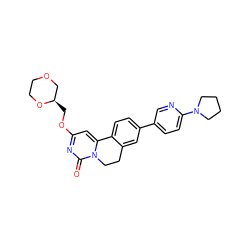 O=c1nc(OC[C@@H]2COCCO2)cc2n1CCc1cc(-c3ccc(N4CCCC4)nc3)ccc1-2 ZINC000142981800