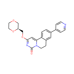 O=c1nc(OC[C@@H]2COCCO2)cc2n1CCc1cc(-c3ccncc3)ccc1-2 ZINC000142929038