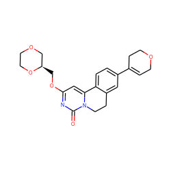 O=c1nc(OC[C@@H]2COCCO2)cc2n1CCc1cc(C3=CCOCC3)ccc1-2 ZINC000142907361