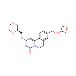 O=c1nc(OC[C@@H]2COCCO2)cc2n1CCc1cc(COC3COC3)ccc1-2 ZINC000143067888