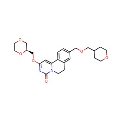 O=c1nc(OC[C@@H]2COCCO2)cc2n1CCc1cc(COCC3CCOCC3)ccc1-2 ZINC000142916872