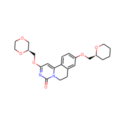 O=c1nc(OC[C@@H]2COCCO2)cc2n1CCc1cc(OC[C@@H]3CCCCO3)ccc1-2 ZINC000143043245