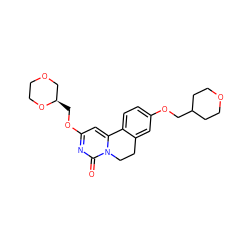 O=c1nc(OC[C@@H]2COCCO2)cc2n1CCc1cc(OCC3CCOCC3)ccc1-2 ZINC000142915572