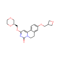 O=c1nc(OC[C@@H]2COCCO2)cc2n1CCc1cc(OCC3COC3)ccc1-2 ZINC000143073559