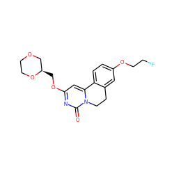 O=c1nc(OC[C@@H]2COCCO2)cc2n1CCc1cc(OCCF)ccc1-2 ZINC000142944438