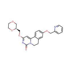 O=c1nc(OC[C@@H]2COCCO2)cc2n1CCc1cc(OCc3ccccn3)ccc1-2 ZINC000143012405