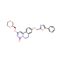 O=c1nc(OC[C@@H]2COCCO2)cc2n1CCc1cc(OCc3ncc(-c4ccccc4)o3)ccc1-2 ZINC000142889827