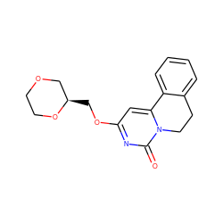 O=c1nc(OC[C@@H]2COCCO2)cc2n1CCc1ccccc1-2 ZINC000142850897