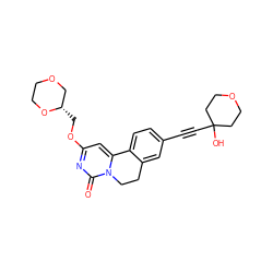 O=c1nc(OC[C@H]2COCCO2)cc2n1CCc1cc(C#CC3(O)CCOCC3)ccc1-2 ZINC000143125431