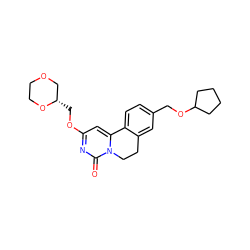 O=c1nc(OC[C@H]2COCCO2)cc2n1CCc1cc(COC3CCCC3)ccc1-2 ZINC000142886635