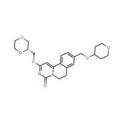 O=c1nc(OC[C@H]2COCCO2)cc2n1CCc1cc(COC3CCOCC3)ccc1-2 ZINC000143070149