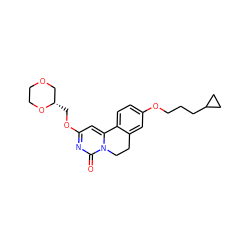 O=c1nc(OC[C@H]2COCCO2)cc2n1CCc1cc(OCCCC3CC3)ccc1-2 ZINC000142947778