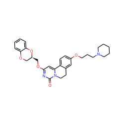 O=c1nc(OC[C@H]2COc3ccccc3O2)cc2n1CCc1cc(OCCCN3CCCCC3)ccc1-2 ZINC000219955192