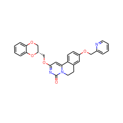 O=c1nc(OC[C@H]2COc3ccccc3O2)cc2n1CCc1cc(OCc3ccccn3)ccc1-2 ZINC000209716669