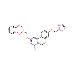 O=c1nc(OC[C@H]2COc3ccccc3O2)cc2n1CCc1cc(OCc3ncco3)ccc1-2 ZINC000209710920