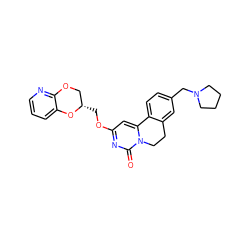 O=c1nc(OC[C@H]2COc3ncccc3O2)cc2n1CCc1cc(CN3CCCC3)ccc1-2 ZINC000220155830