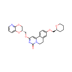 O=c1nc(OC[C@H]2COc3ncccc3O2)cc2n1CCc1cc(OC[C@@H]3CCCCO3)ccc1-2 ZINC000220193868