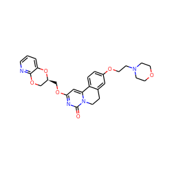 O=c1nc(OC[C@H]2COc3ncccc3O2)cc2n1CCc1cc(OCCN3CCOCC3)ccc1-2 ZINC000220198233