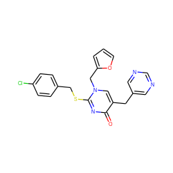 O=c1nc(SCc2ccc(Cl)cc2)n(Cc2ccco2)cc1Cc1cncnc1 ZINC000026572647