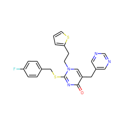 O=c1nc(SCc2ccc(F)cc2)n(CCc2cccs2)cc1Cc1cncnc1 ZINC000026573244