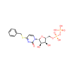 O=c1nc(SCc2ccccc2)ccn1[C@@H]1O[C@H](CO[P@@](=O)(O)OP(=O)(O)O)[C@@H](O)[C@H]1O ZINC000035033725