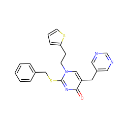 O=c1nc(SCc2ccccc2)n(CCc2cccs2)cc1Cc1cncnc1 ZINC000026569862