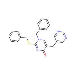 O=c1nc(SCc2ccccc2)n(Cc2ccccc2)cc1Cc1cncnc1 ZINC000026571378