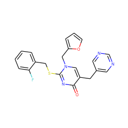 O=c1nc(SCc2ccccc2F)n(Cc2ccco2)cc1Cc1cncnc1 ZINC000026571381