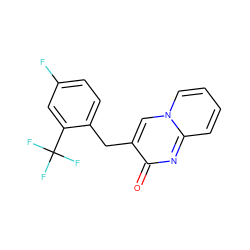 O=c1nc2ccccn2cc1Cc1ccc(F)cc1C(F)(F)F ZINC000169331054