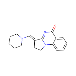 O=c1nc2n(c3ccccc13)CC/C2=C\N1CCCCC1 ZINC000653861113