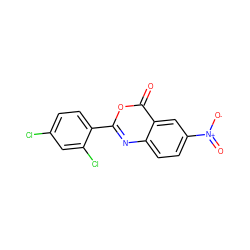 O=c1oc(-c2ccc(Cl)cc2Cl)nc2ccc([N+](=O)[O-])cc12 ZINC000000097157