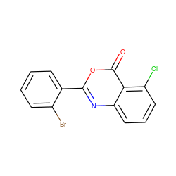 O=c1oc(-c2ccccc2Br)nc2cccc(Cl)c12 ZINC000053297420