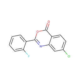 O=c1oc(-c2ccccc2F)nc2cc(Cl)ccc12 ZINC000000099931