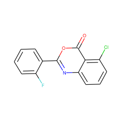 O=c1oc(-c2ccccc2F)nc2cccc(Cl)c12 ZINC000053298901