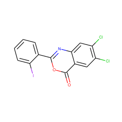 O=c1oc(-c2ccccc2I)nc2cc(Cl)c(Cl)cc12 ZINC000027736975