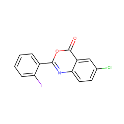 O=c1oc(-c2ccccc2I)nc2ccc(Cl)cc12 ZINC000005024318