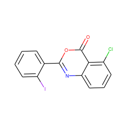 O=c1oc(-c2ccccc2I)nc2cccc(Cl)c12 ZINC000027735314