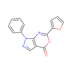 O=c1oc(-c2ccco2)nc2c1cnn2-c1ccccc1 ZINC000000127194