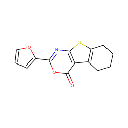 O=c1oc(-c2ccco2)nc2sc3c(c12)CCCC3 ZINC000004031193