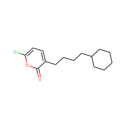 O=c1oc(Cl)ccc1CCCCC1CCCCC1 ZINC000013528650