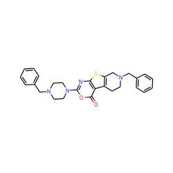 O=c1oc(N2CCN(Cc3ccccc3)CC2)nc2sc3c(c12)CCN(Cc1ccccc1)C3 ZINC000013678192