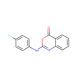 O=c1oc(Nc2ccc(F)cc2)nc2ccccc12 ZINC000004040831